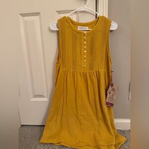 Mustard Sleeveless Mini Dress